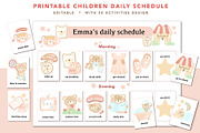 Teddy Bear timetable for kids, a Design Template by hanacrochetdesign (Thumbnail 1 of 9)