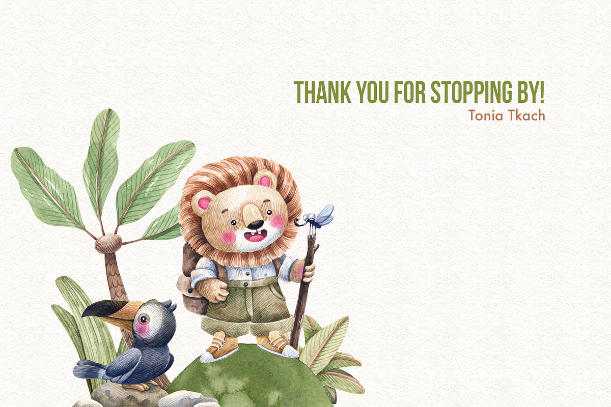 Jungle Journey Kids illustrations, an Illustration by Watercolor by Tonia Tkach (Photo 7 of 7)