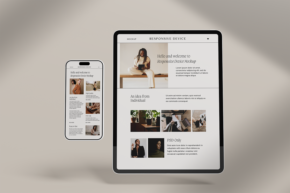 Responsive Device Mockup, a Wearable Device Mockup by xavier_studio (Photo 2 of 5)