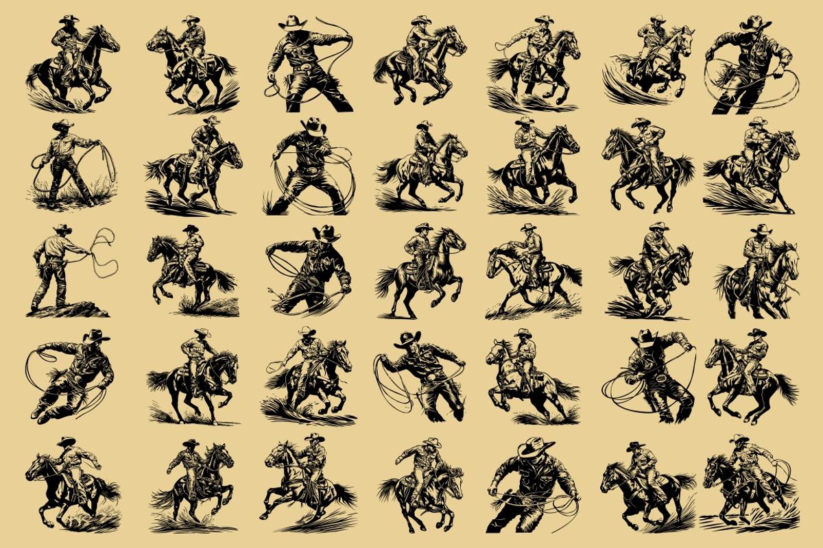 Western Cowboy and Cowgirl, an Illustration by Nocturnal Wolf (Photo 14 of 16)