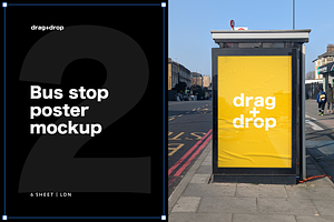 Bus Stop Poster Mockup