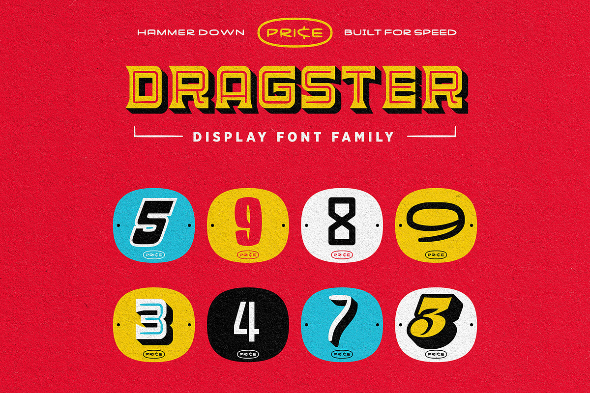 DRAGSTER FONT FAMILY, a Script Font by Price Foundry (Photo 1 of 6)