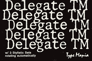 Delegate TM – Dynamic Typewriter, a Serif Font by Type Mania