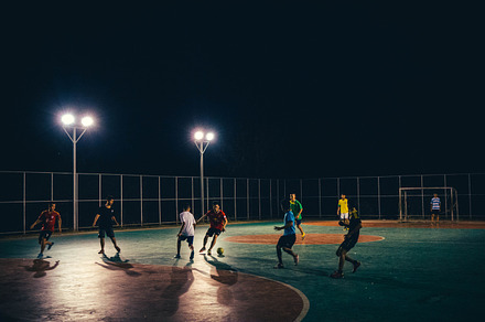 Street football featuring soccer, player, and stadium, a Sports & Recreation Photo by HipFonts