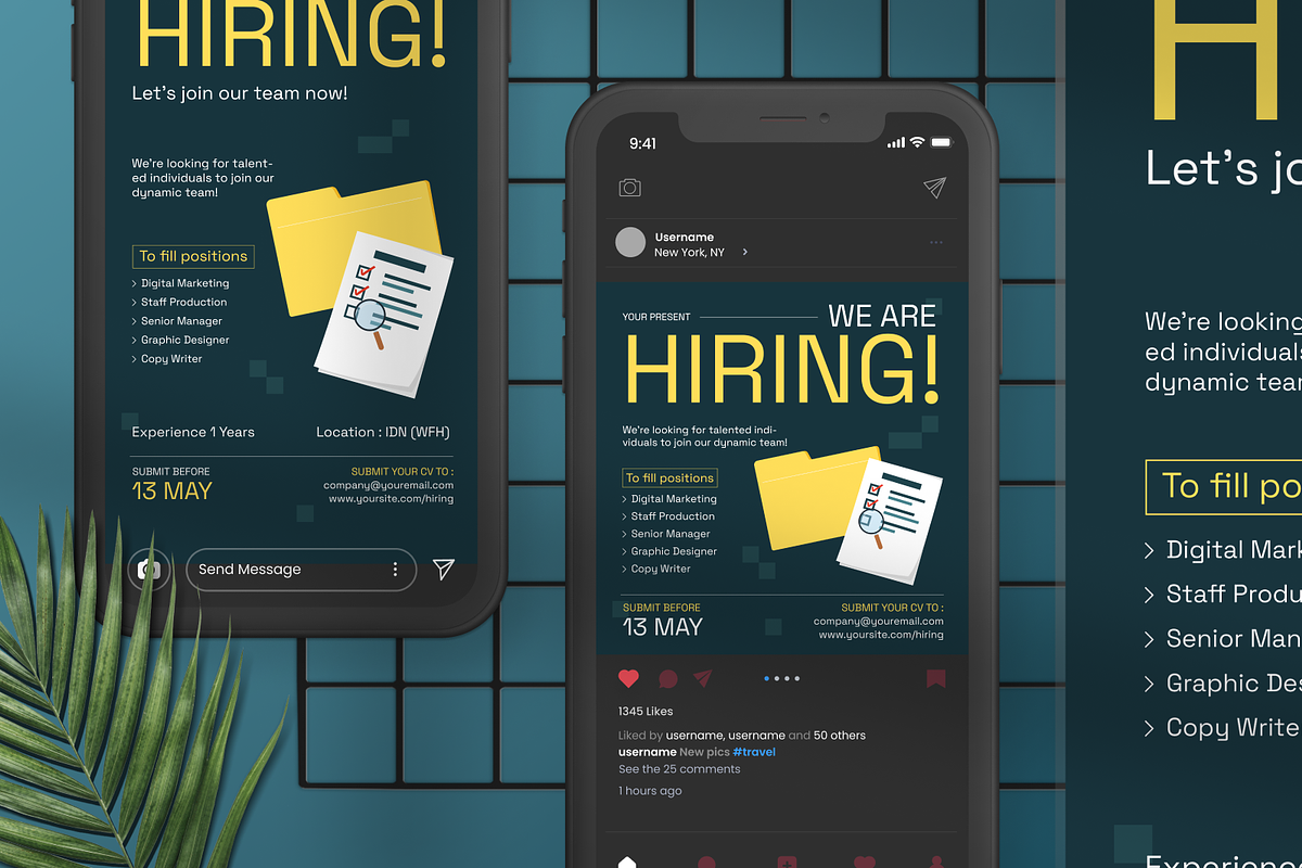 Green We are Hiring Flyer, a Flyer Template by Annora Studio (Photo 6 of 6)