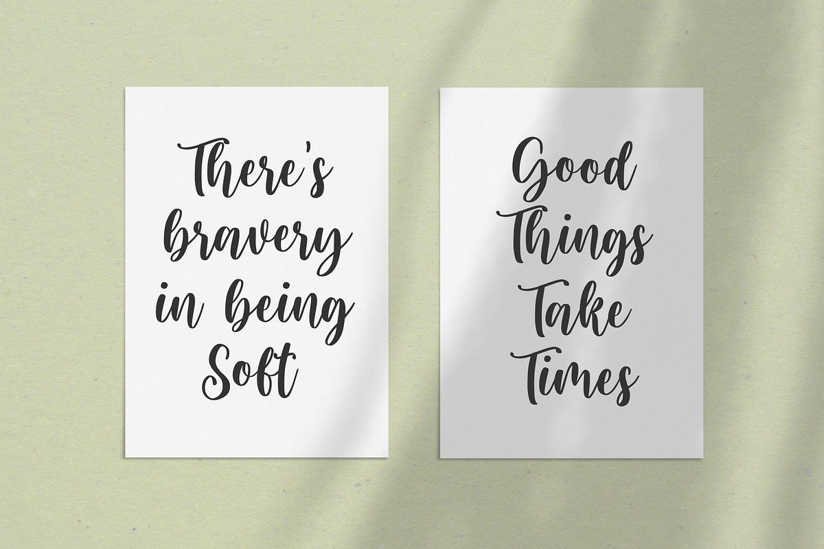 Blushring - Modern Calligraphy, a Script Font by Sibelumpagi Studio (Photo 3 of 11)