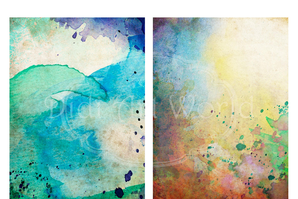 Turquoise Watercolor paper pack, an Object Graphic by DidiArtWorld (Photo 5 of 6)