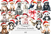 Christmas Animals Clipart, an Illustration by Design Market (Thumbnail 1 of 5)