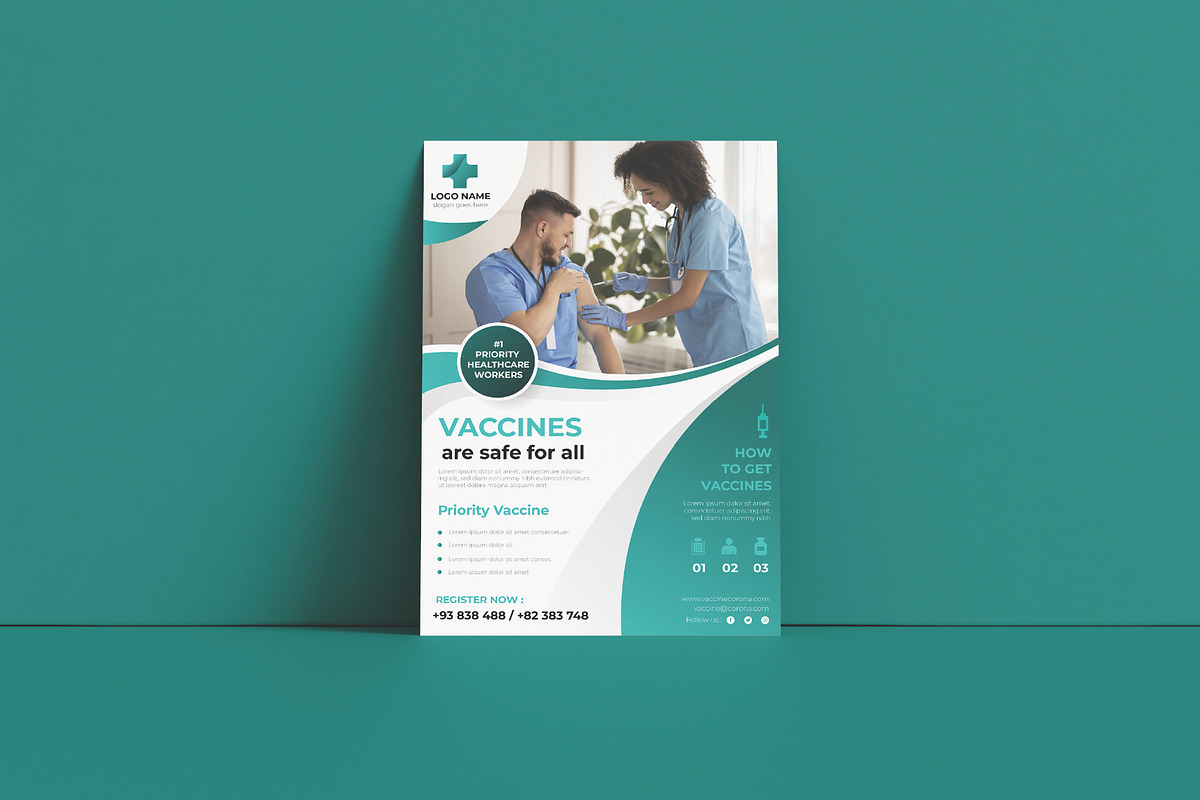 Sale medical flyer design template, a Flyer Template by Workhu (Photo 2 of 4)