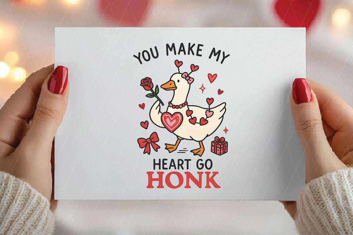Funny Valentine Goose PNG, Valentine, an Illustration by DreamPrint404 (Photo 4 of 8)