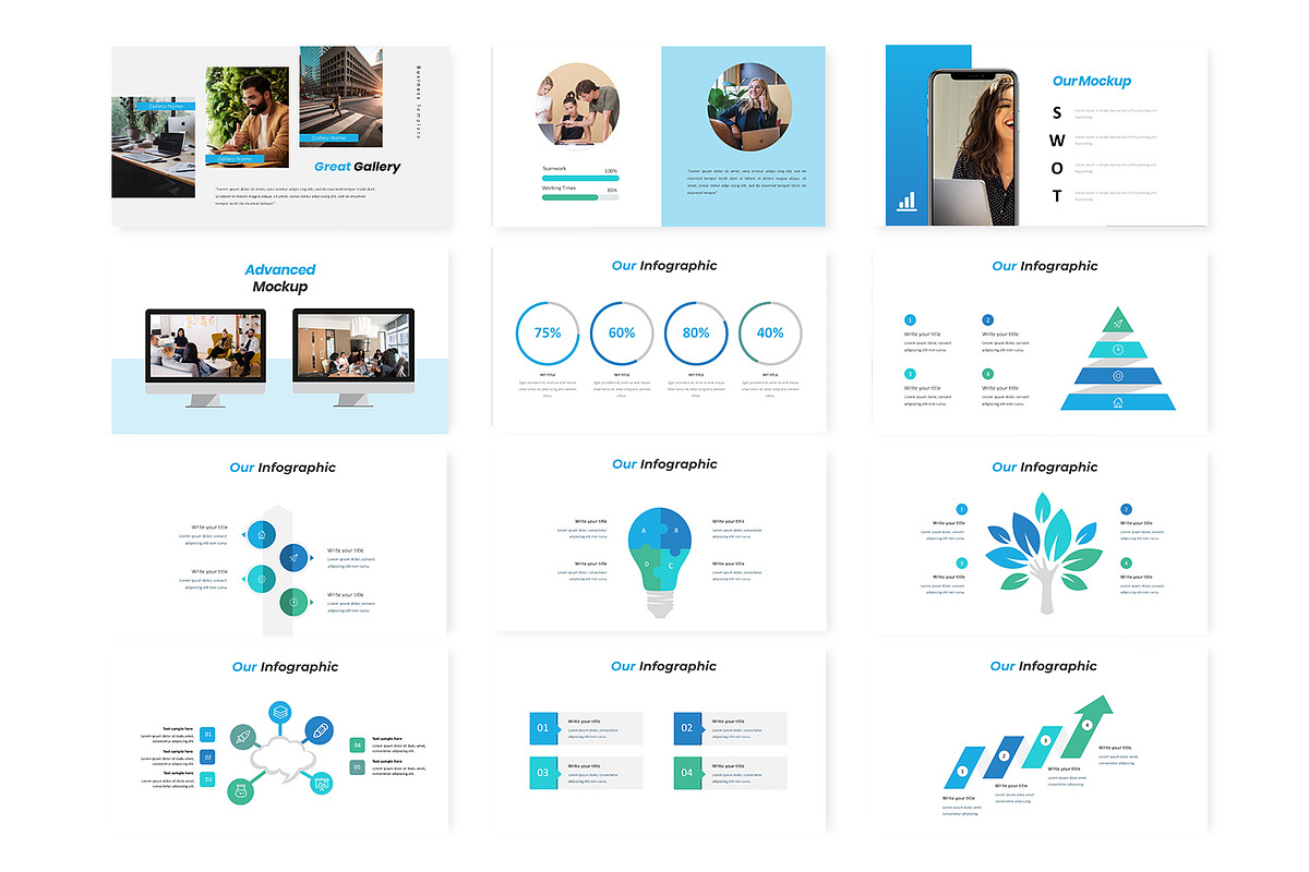 Advanced - Powerpoint Template, a Presentation Template by AQR Studio