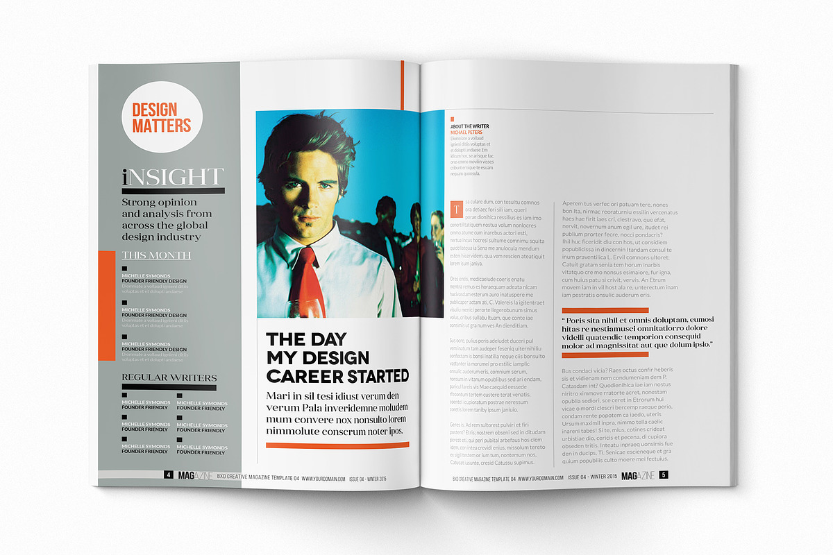 Magazine Template InDesign 05, a Magazine Template by Love Graphic Design (Photo 4 of 34)