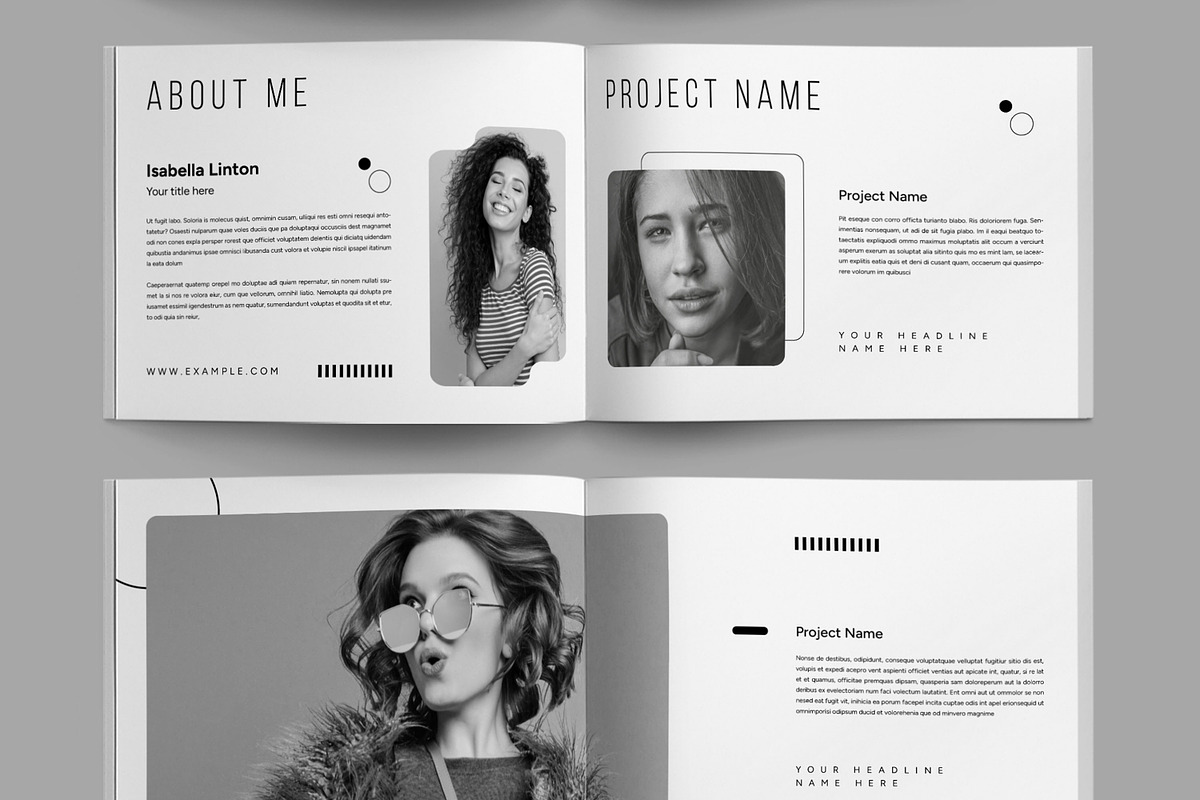 Black And White Portfolio Design preview 3