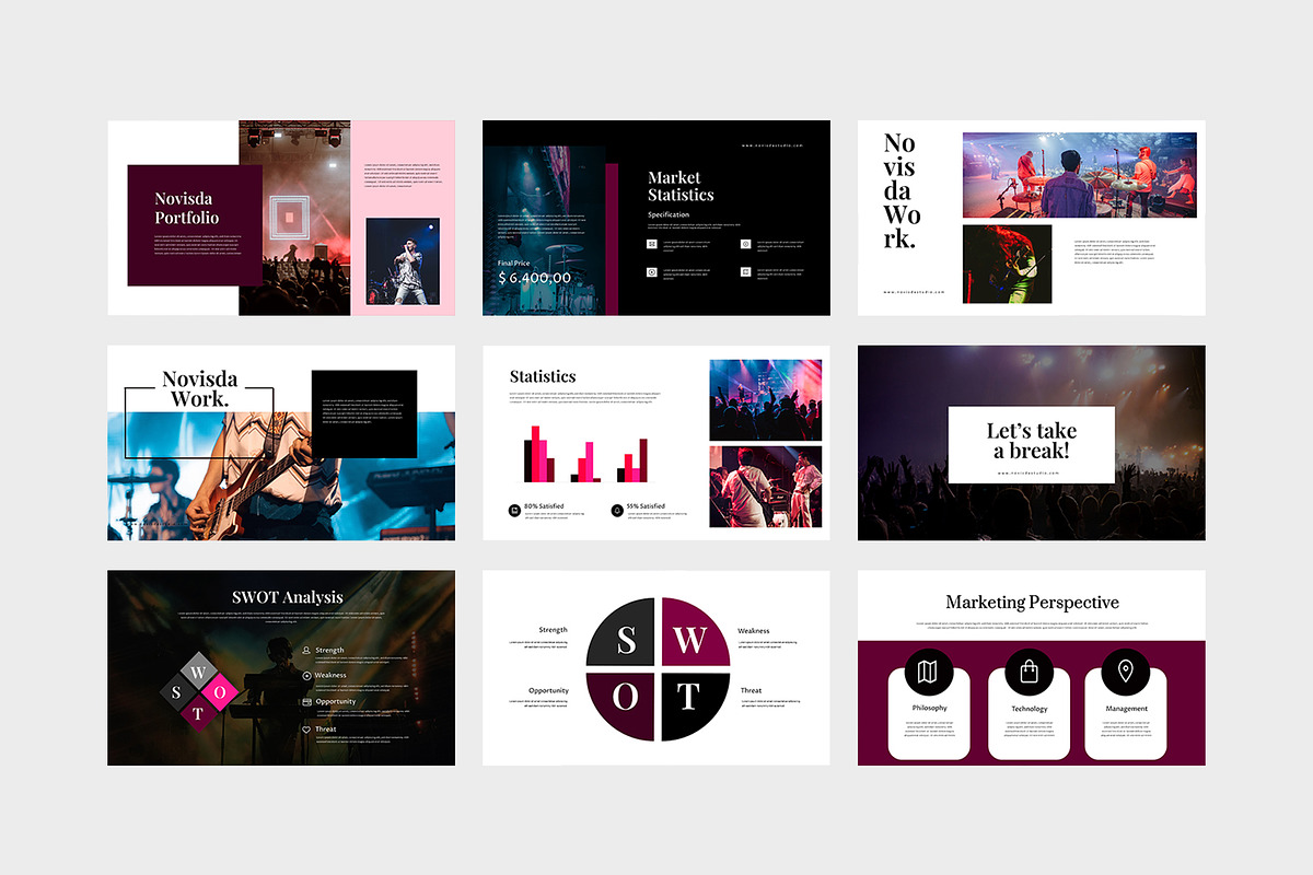 Novisda - Concert Google Slides, a Presentation Template by eunavia (Photo 6 of 7)