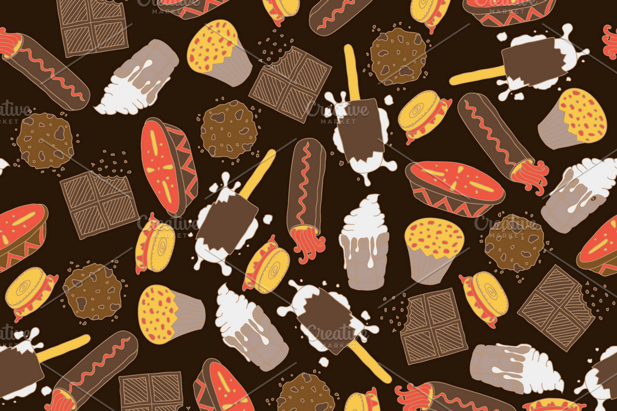 Sweets Seamless Pattern preview 2
