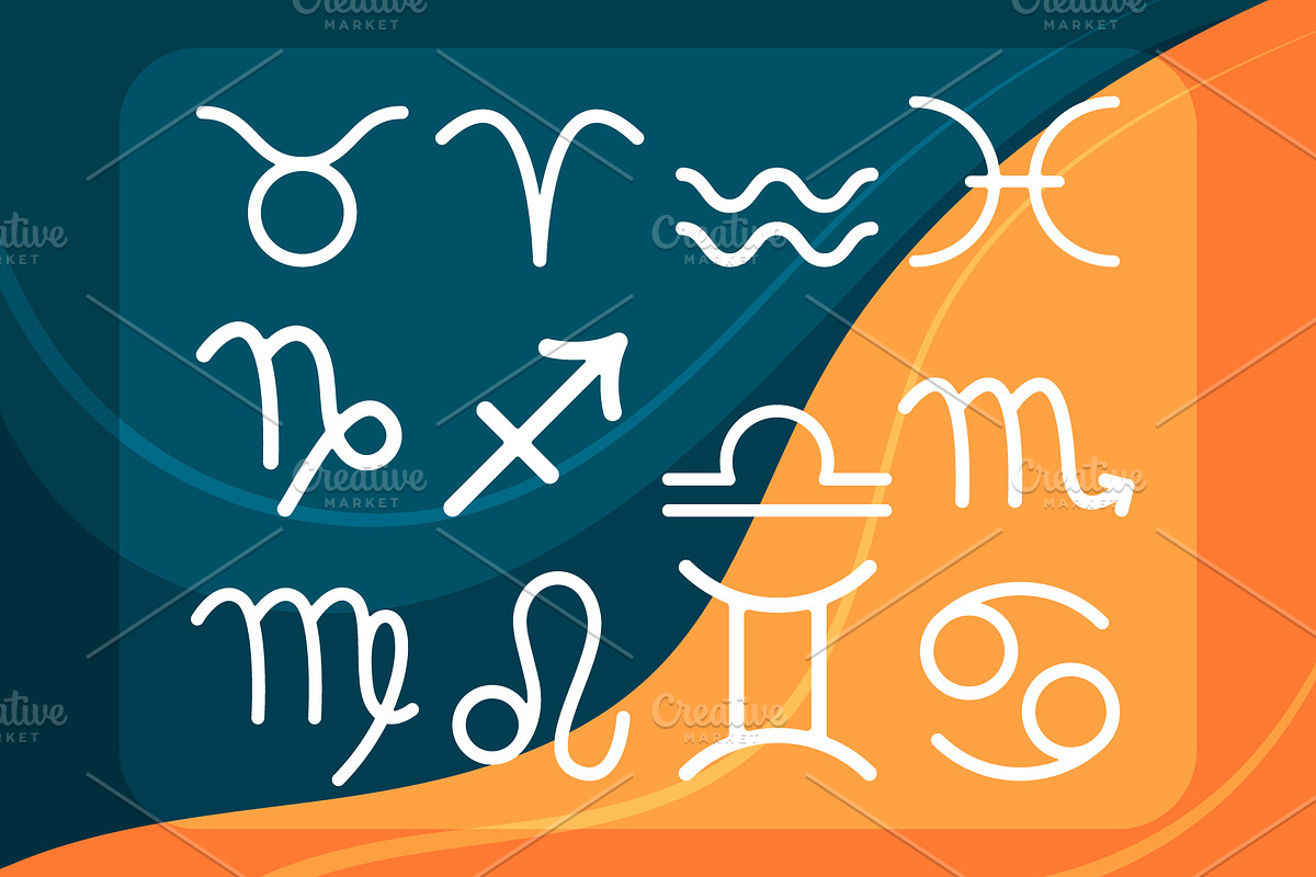 12 Zodiac Signs, a Solid Icon by UoaHH (Photo 2 of 2)