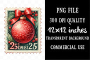Christmas Postage Stamp Png, an Illustration by Designking (Thumbnail 4 of 4)