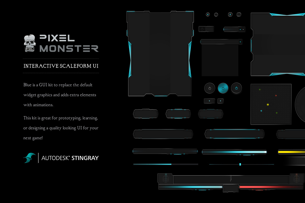 Interactive Scaleform UI Sci-Fi Blue, a Graphic by PixelMonster (Photo 1 of 3)