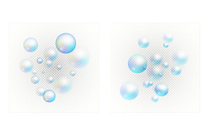 Set Transparent Soap Bubbles