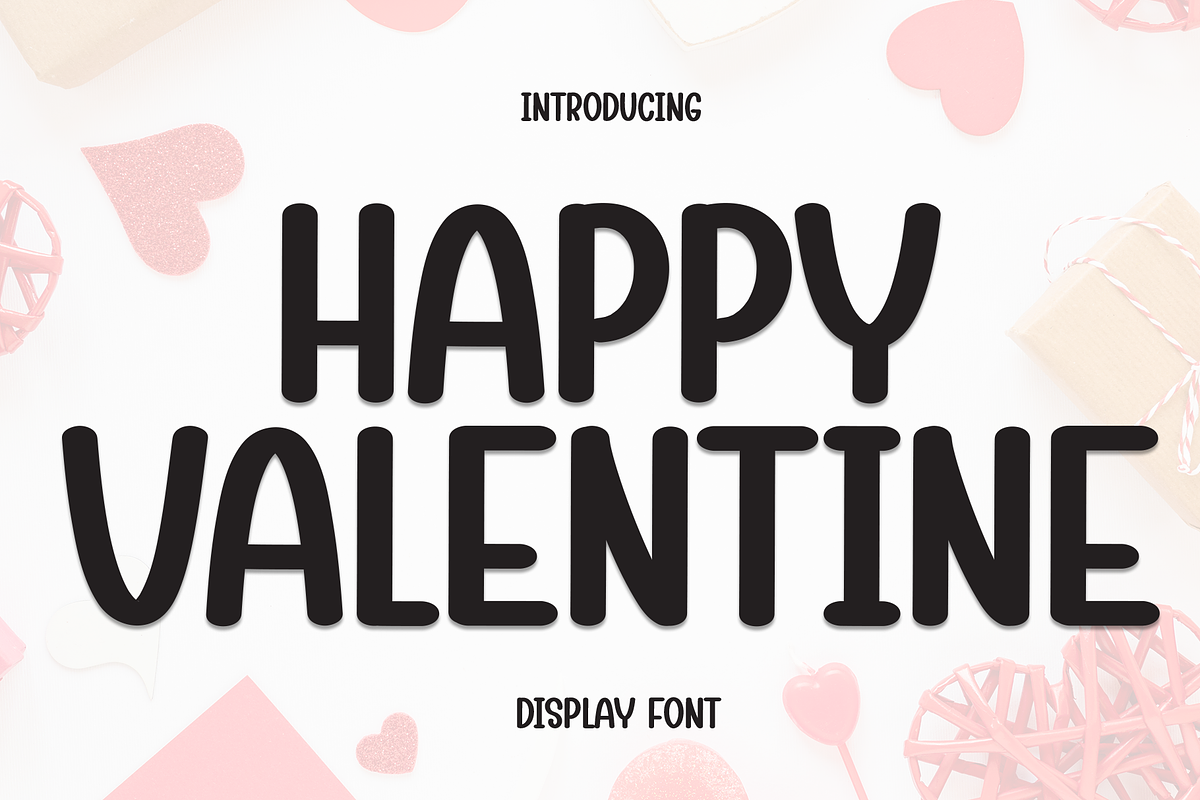 Happy Valentine | Script Font, a Script Font by Scratchones (Photo 1 of 8)