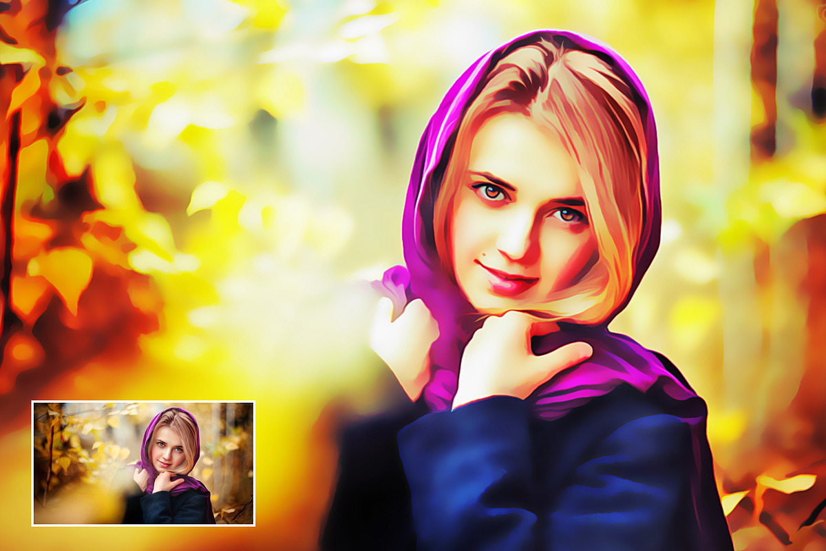 Oil Paint Cartoon Effect, an Action Add-On by U_Design (Photo 5 of 6)