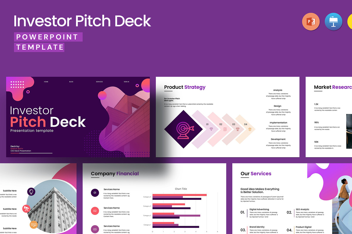 Investor Pitch Deck Presentation, a Presentation Template by CreativexGenius (Photo 1 of 10)