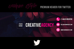 Creative Agency Twitter Header (PSD)