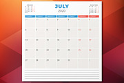 Monthly Planner 2020, a Stationery Template by AntartStock (Thumbnail 2 of 4)