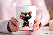 Whimsical Easter Black Cat Clipart, an Illustration by Craft Nest (Thumbnail 7 of 11)