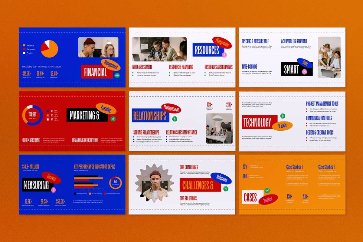 Red Business Management PPT, a Presentation Template by graphicook (Photo 3 of 4)