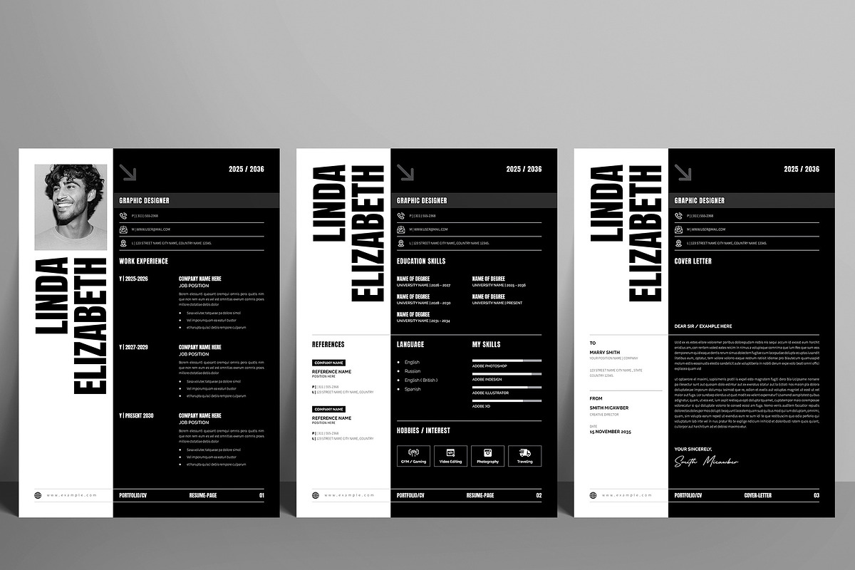 Letterhead CV Modern Resume Template, a Resume Template by NorthPeak (Photo 6 of 6)