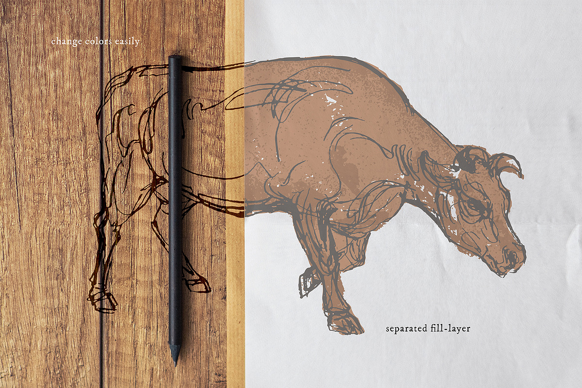 Farm Animals Set, an Object Graphic by Siosay (Photo 6 of 12)