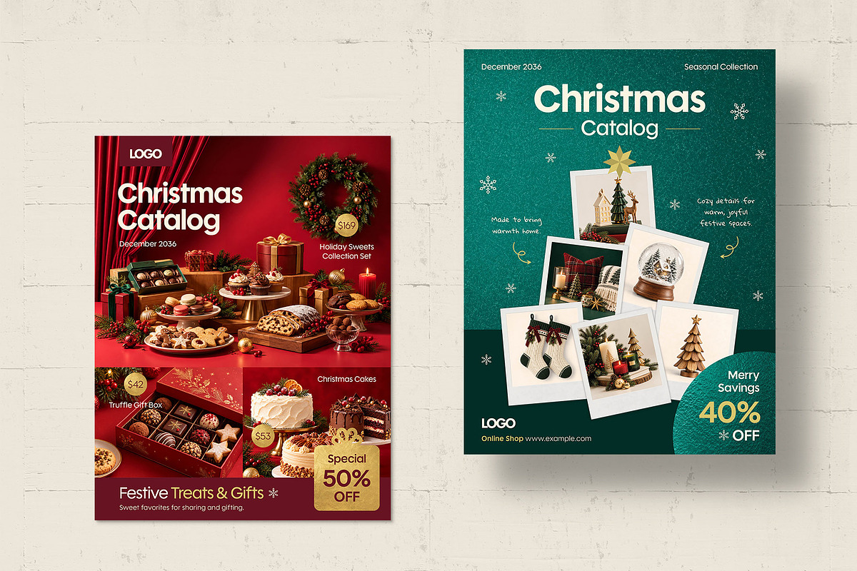 Christmas Catalog Cover Templates, a Brochure Template by BrandPacks (Photo 5 of 7)