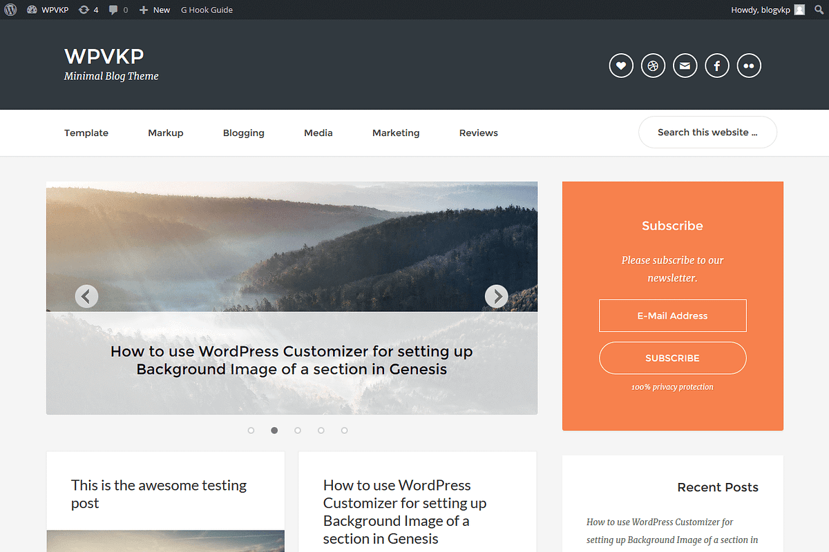 Blogging Pro - Genesis Child Theme, a WordPress Template by WPVKP WordPress Themes (Photo 7 of 7)