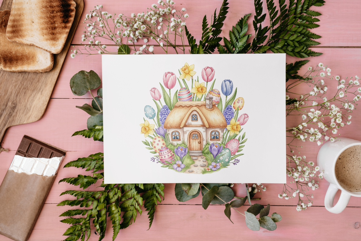 Easter Floral Clipart PNG Spring., an Object Illustration by KennedyStudio (Photo 5 of 5)