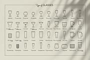 Elegant line art bar menu icons, an Outline Icon by Chakraborty Design (Thumbnail 3 of 10)