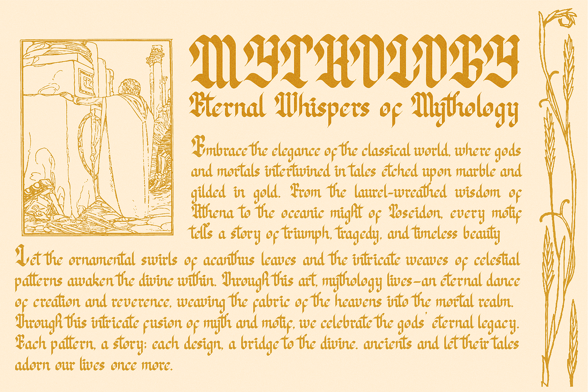 Nyx Arstaily | Blackletter Font, a Blackletter Font by Denustudios (Photo 3 of 12)