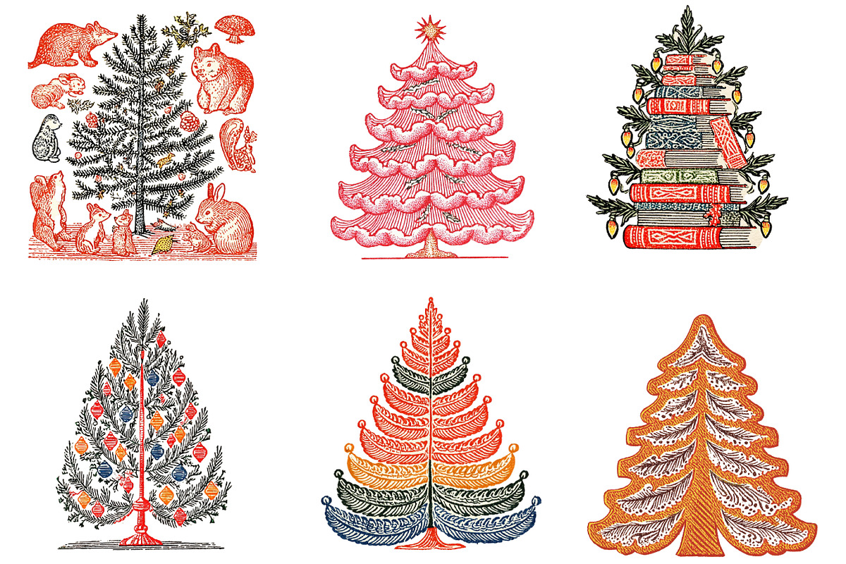 Christmas Tree Clipart Bundle, an Illustration by DreamArtGraphic (Photo 4 of 4)