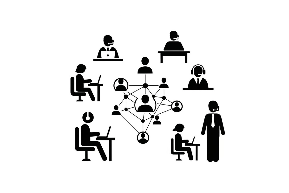 Remote Team Work Silhouettes Bundle, a Graphic by musafir_fashion (Photo 10 of 14)