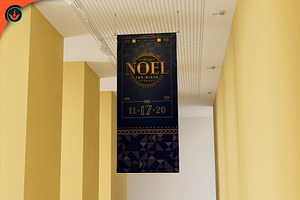 Gold Art Deco Gala Roll Up Banner