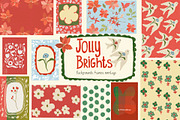 Christmas Backgrounds & Frames, a Decorative Illustration by whiteheartdesign (Thumbnail 1 of 20)