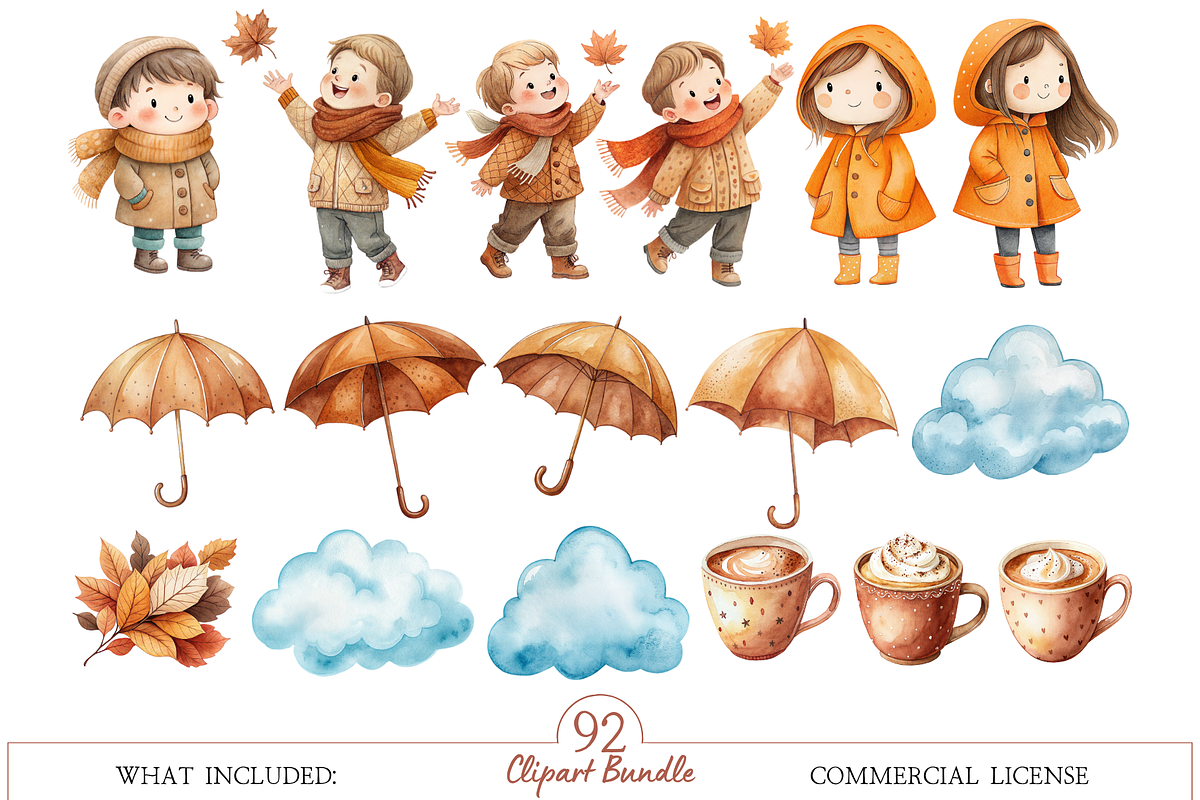Whimsical Halloween Clipart, a Decorative Illustration by MockupWizard (Photo 5 of 8)