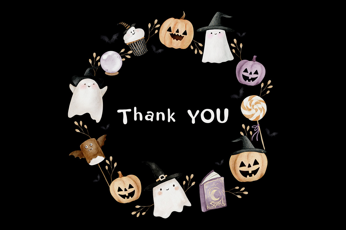 Cute Halloween Watercolor Collection, an Object Graphic by NikiArts (Photo 7 of 7)