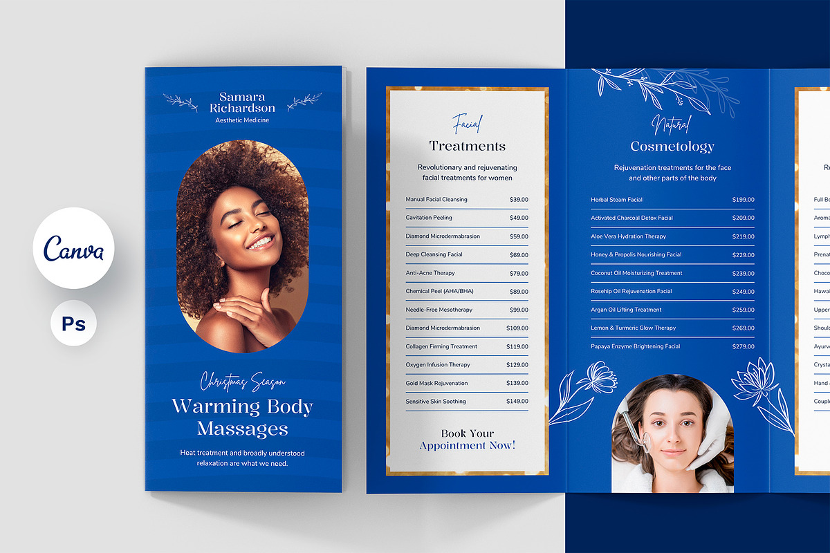 Aesthetic Beauty Salon Trifold, a Brochure Template by artbart (Photo 1 of 9)