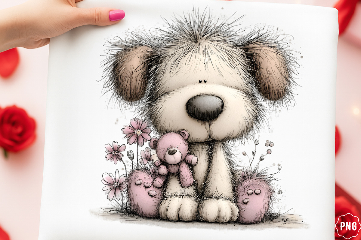 Whimsical Easter Dogs Clipart, an Animal Illustration by GatewayDesign (Photo 3 of 3)