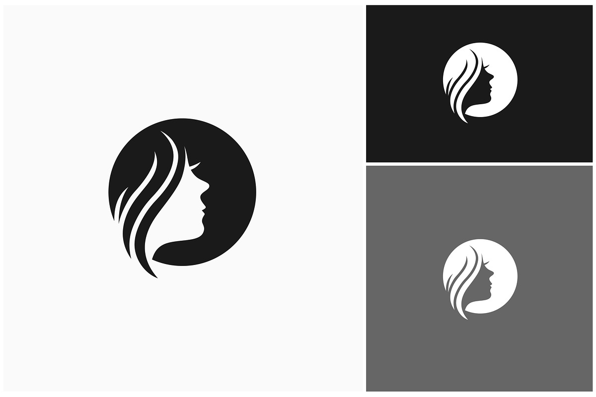Beauty Woman Hair Face Circle Logo, a Branding & Logo Template by ika trisiana