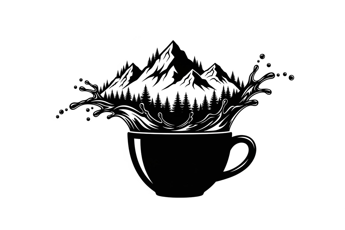 Mountain Coffee Cup Bundle, an Object Illustration by yasushie (Photo 23 of 31)