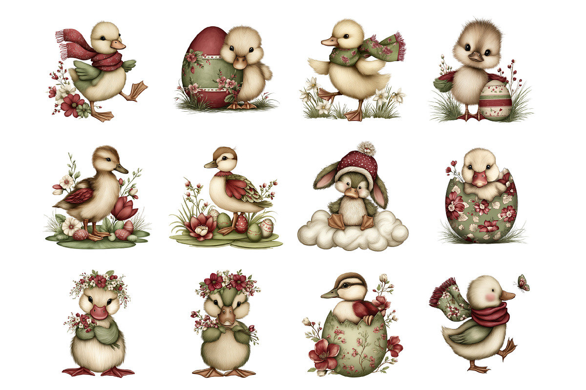 Easter Duck Clipart, an Illustration by Design Market (Photo 2 of 3)