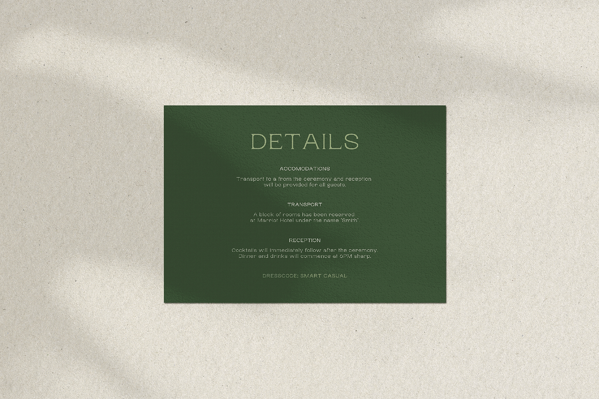 Green Invitation Set Templates, an Invitation Template by Paraná Studio (Photo 7 of 8)
