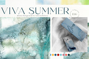 Ocean watercolor summer background, a Texture Graphic by Yuliya Derbisheva (Thumbnail 1 of 18)